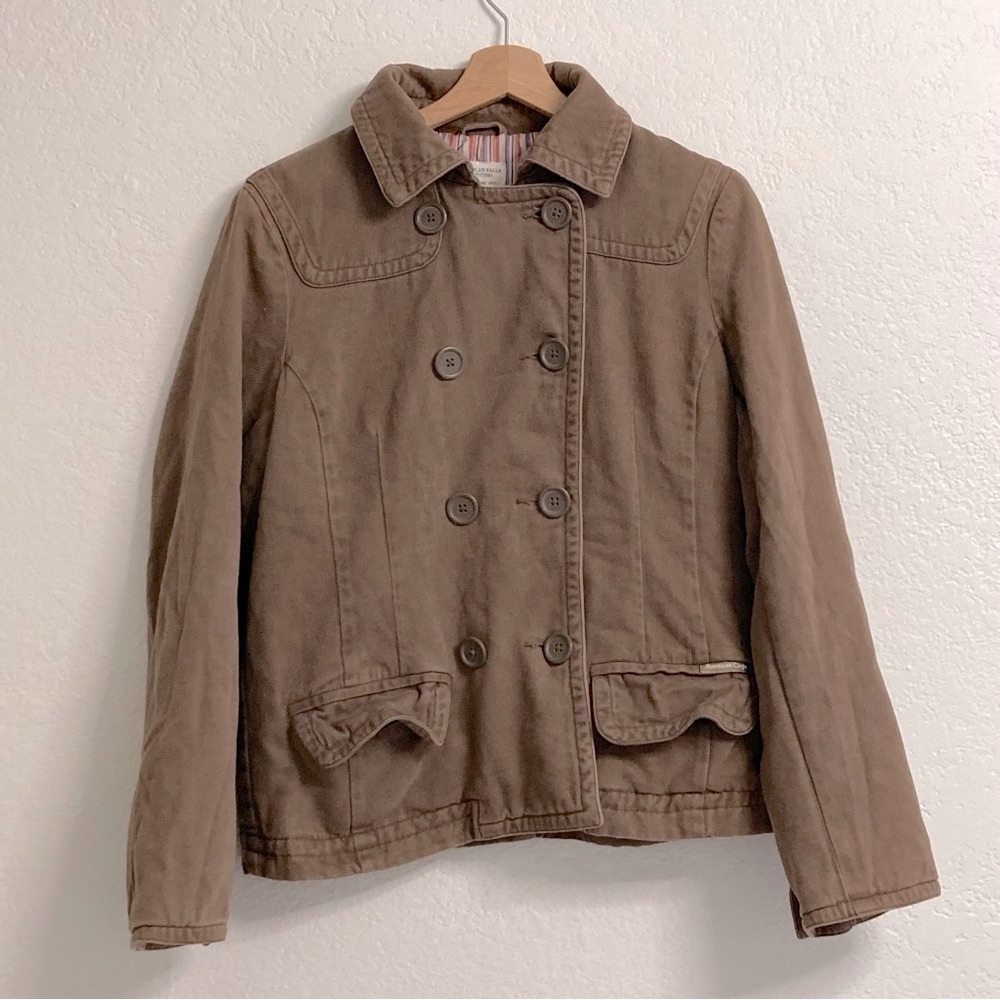 VTG American Eagle Outfitters Brown Cotton Jacket Coat, Size L